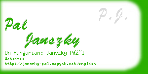 pal janszky business card